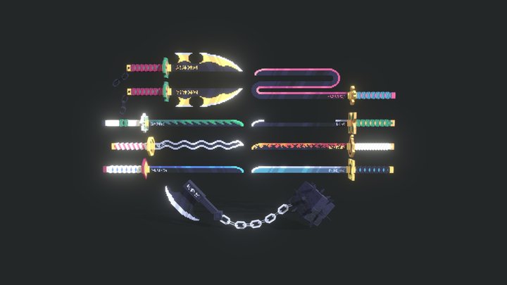 Hashira's swords | Demon Slayer 3D Model