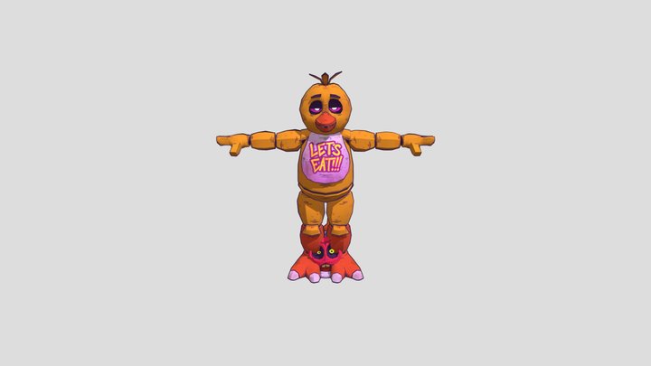 Retro Chica 3D Model