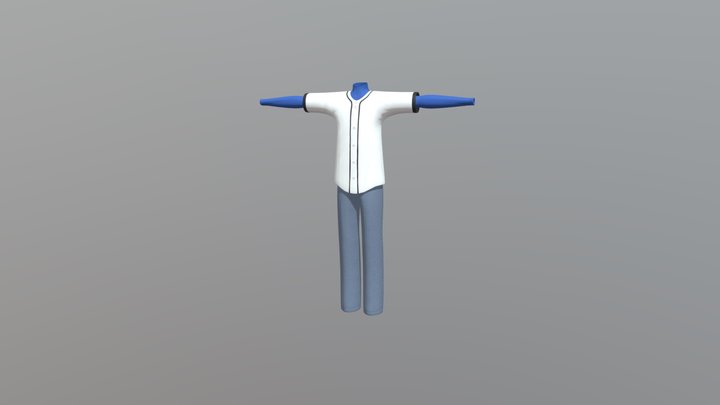 Baseball Style Clothes 3D Model