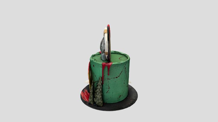 Cake Friday The 13th 3D Model