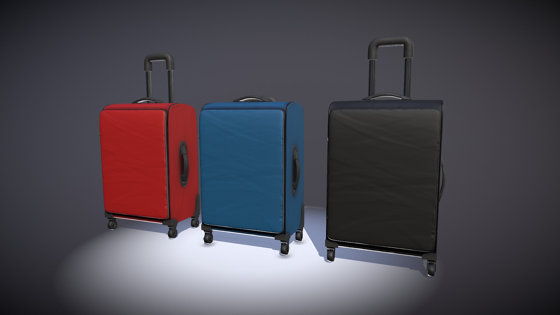 3D model Luggage 03 - This is a 3D model of the Luggage 03. The 3D model is about a group of luggage.
