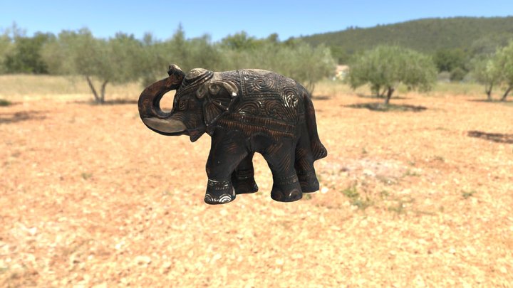 Elephant Statue 3D Model