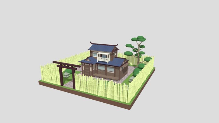 Japanese style house 3D Model