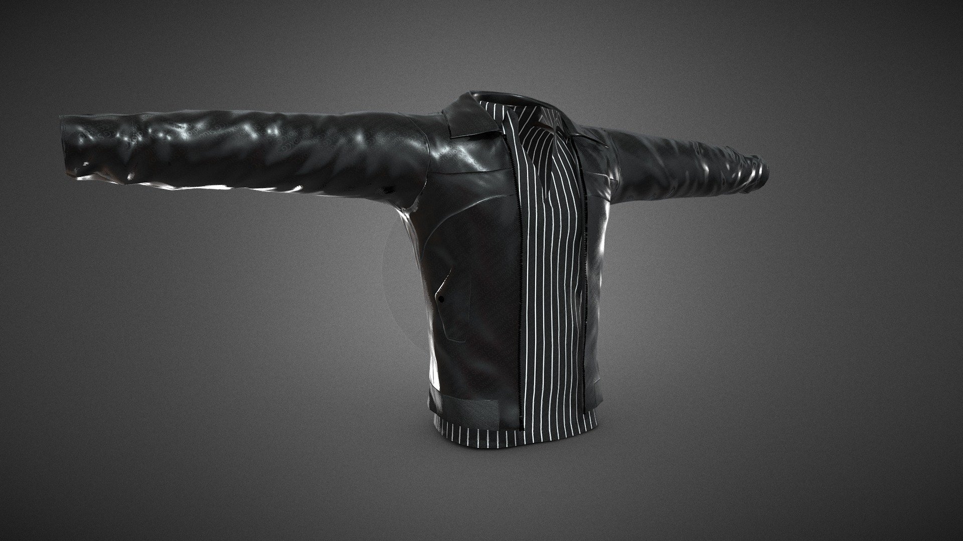 Men Leather Jacket And Shirt - Buy Royalty Free 3D model by CG StudioX ...