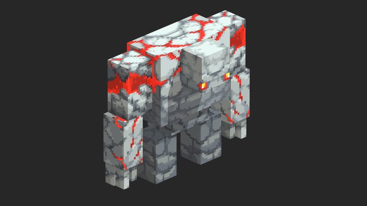 Redstone Golem [ MINECRAFT DUNGEONS ] 3D Model