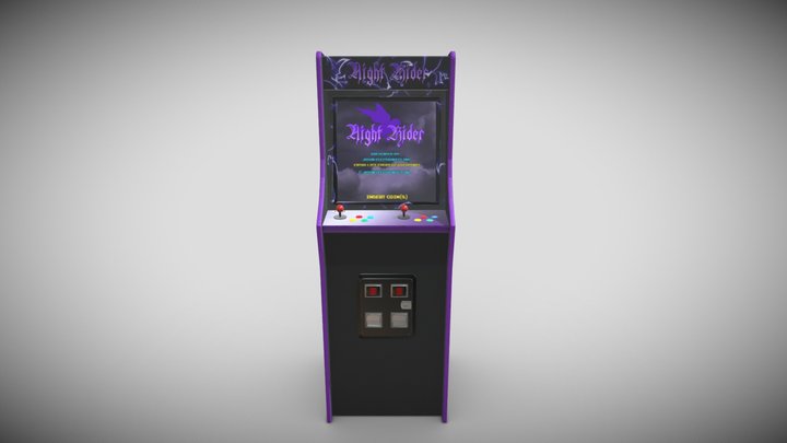 Night Rider Arcade Cabinet 3D Model