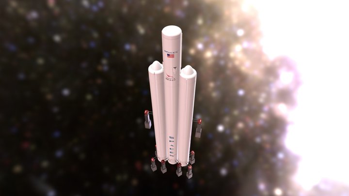 LT SpaceX Falcon Heavy 3D Model