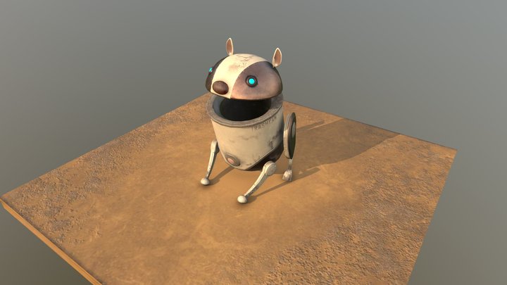 Trashcan from the movie Astro Boy 3D Model