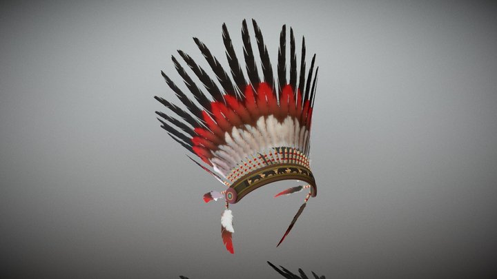 Native American Headdress 3D Model
