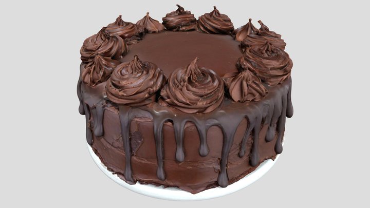 Ganache Veil Cake – Modelo 3D gratuito STL