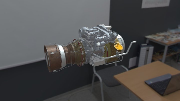 General Electric T700 Turboshaft Engine 3D Model