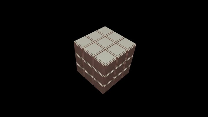 MitchellJ_SimpleObjects_Rubix Cube 3D Model