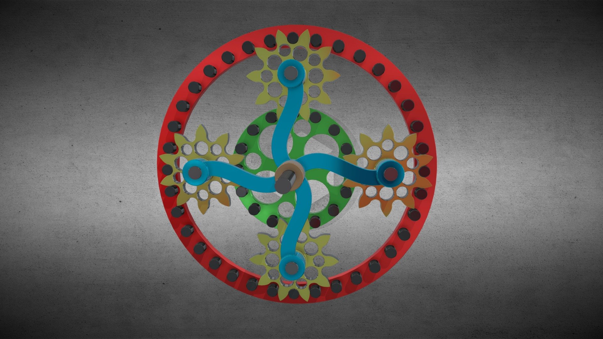 Planetary Pin Wheel And Gear Mechanism