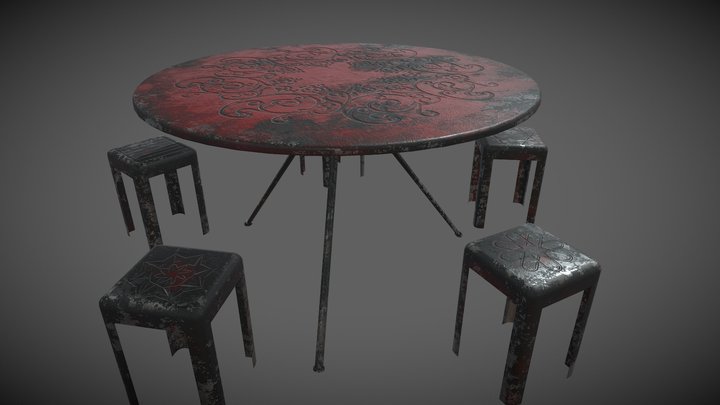Table metallic canteen the chair – Modelo 3D gratuito STL