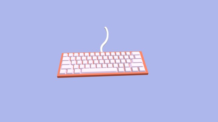 Low Poly Keyboard Model (Free) 3D Model