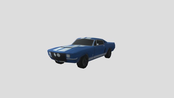 PSX 1967 Shelby GT500 lower poly 3D Model