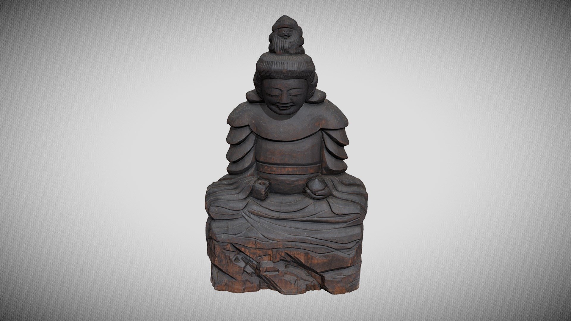 円空作仏像群（弁財天像） - 3D model by 岐阜県文化伝承課