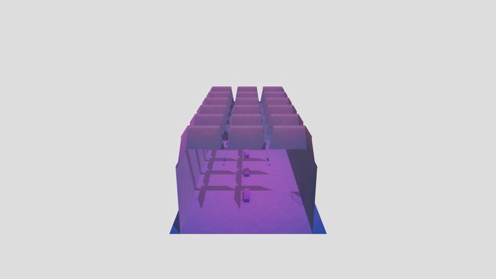 vr_modern_gallery_room 3D Model