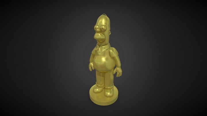 Golden Homer Simpson 3D Model