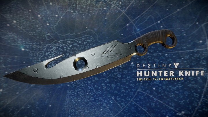 Destiny Hunter Knife 3D Model