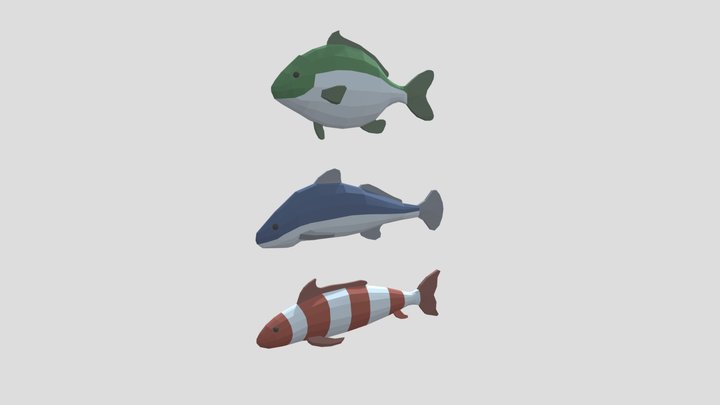 Low Poly Fish 3D Model