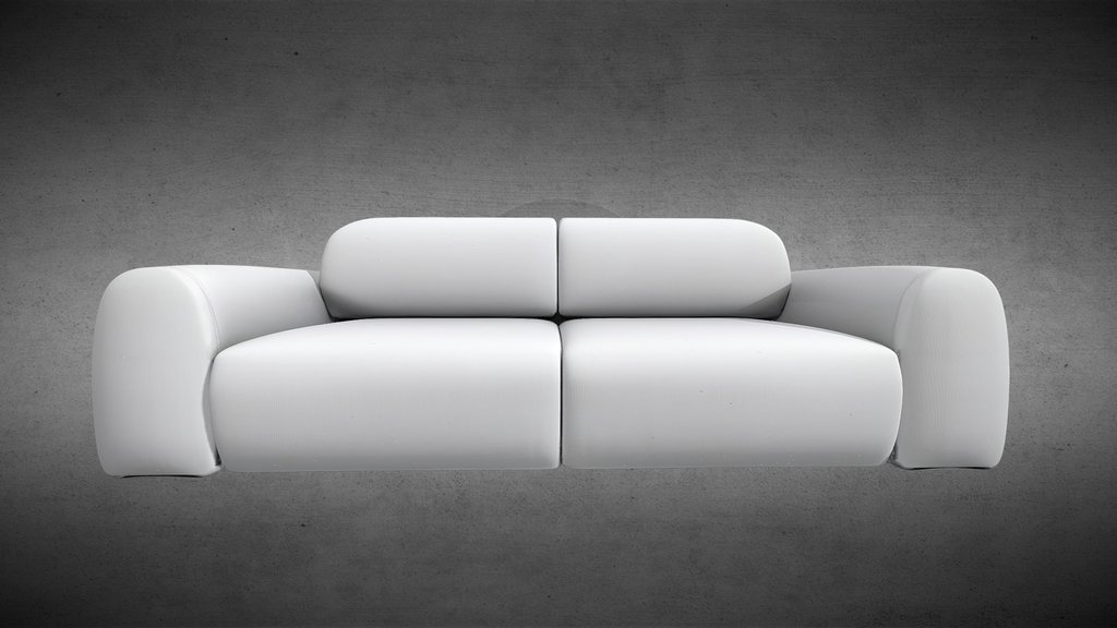 "Lilt" Sofa Straight Boucle Gray