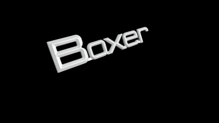 Scritta Boxer 3D Model