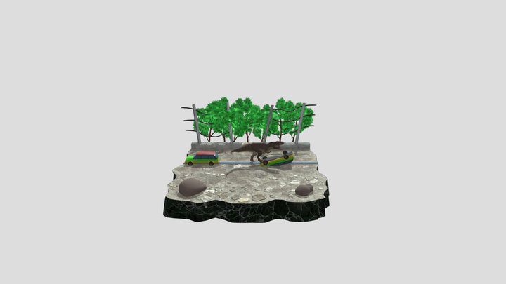 Final folder enviroment with character 3D Model