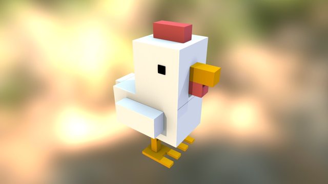 Crossy Road's Chicken 3D Model