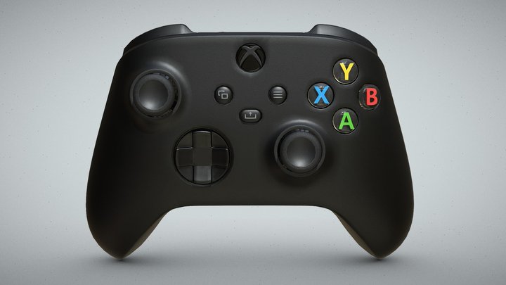 Xbox Series X Carbon Black Controller 3D Model