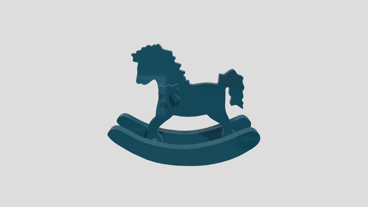 21 Konik Na Biegunach 18 08 2021 horse toy 3D Model
