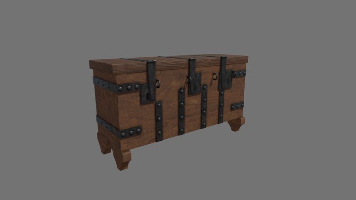 Medieval chest 3D Model