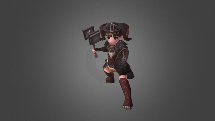 Knight girl 3D Model
