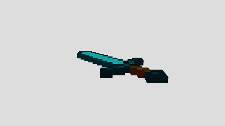 Minecraft diamond sword 3D Model