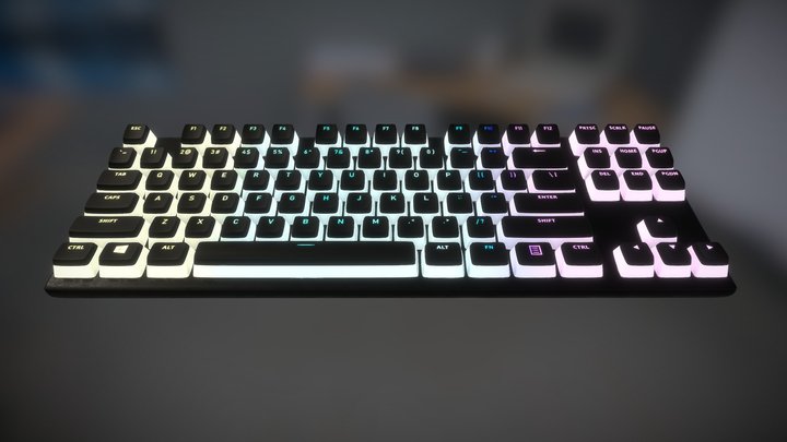 Gaming RGB Keyboard 3D Model