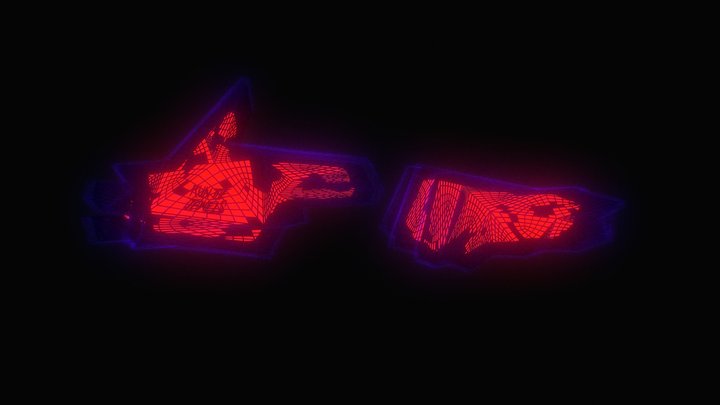 RTJ4 Pistol and Fist (Neon Remix) 3D Model