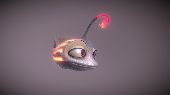 Zebrafish Character Clara 3D Model