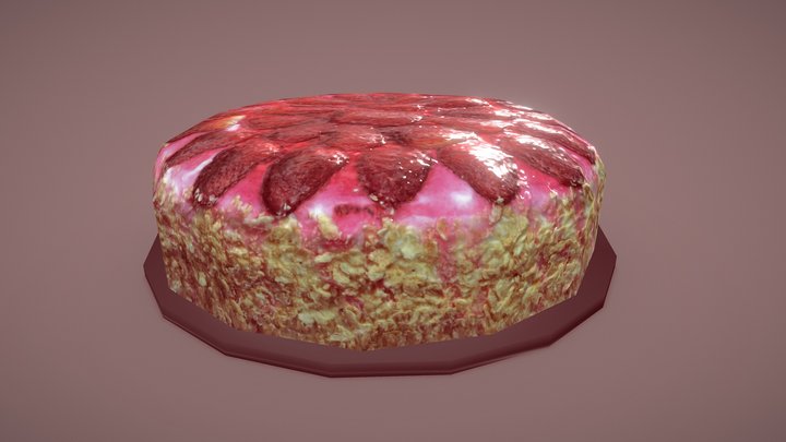retopology lowpoly cake 3D Model