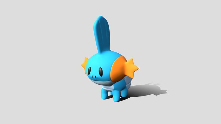 Mudkip (Pokémon) (without Outline) 3D Model