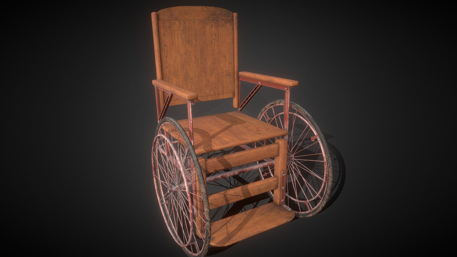 Vintage Wheelchair - Download Free 3D model by IZaRTaX [adab1b8 ...