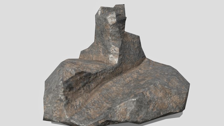 Low Poly Rock - Slate 3D Model