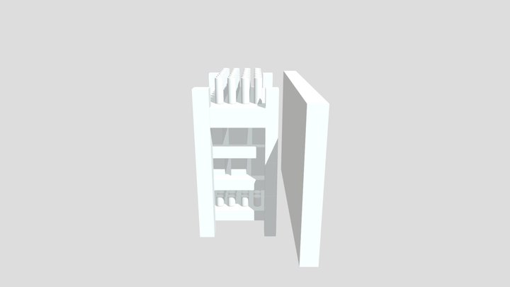 Shop Shelf With Items And Snacks 3D Model