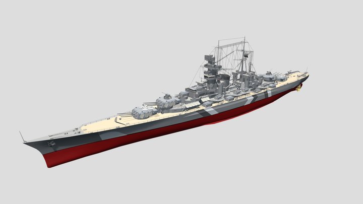 Prinz Heinrich-class Heavy Cruiser 3D Model