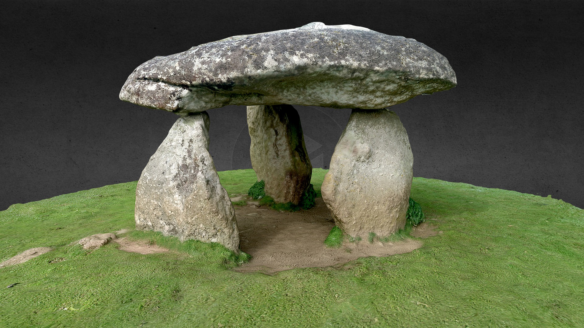 3D model Spinster’s Rock, Dartmoor - This is a 3D model of the Spinster's Rock, Dartmoor. The 3D model is about a group of rocks stacked on top of each other.