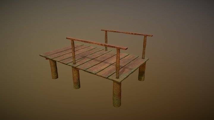 Lake bridge 3D Model