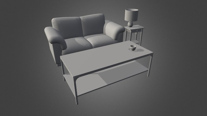 Furniture Scene 3D Model