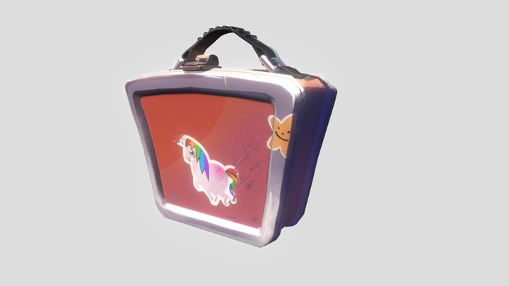 Stylized Kid's Lunchbox 3D Model