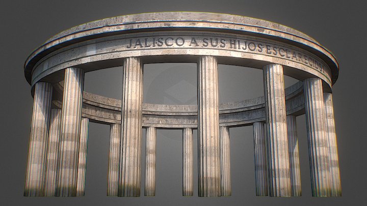 Rotonda de los Jaliscienses Ilustres 3D Model