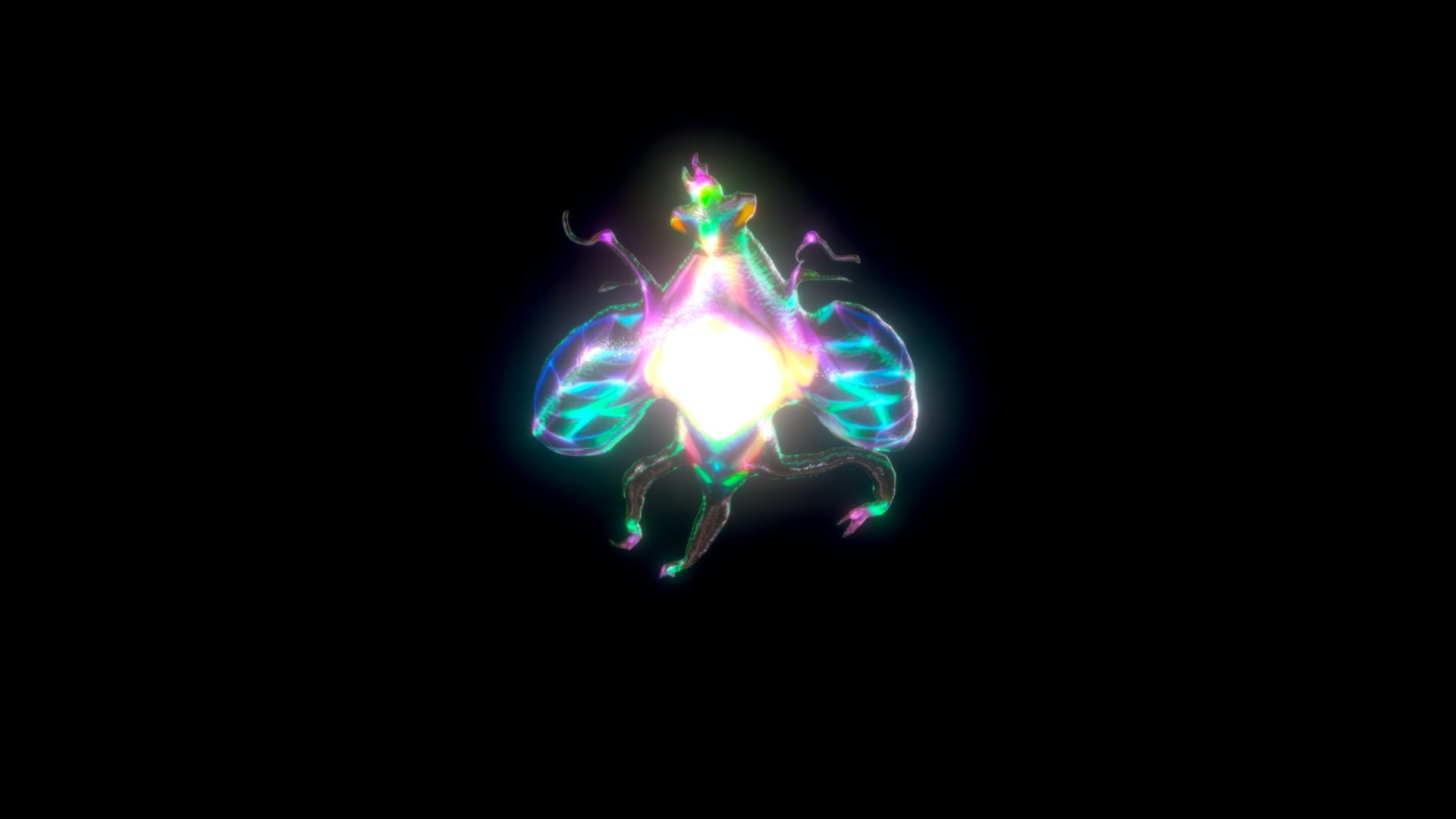 Orchird Mantis Creature — Sketchfab embed 3D viewer