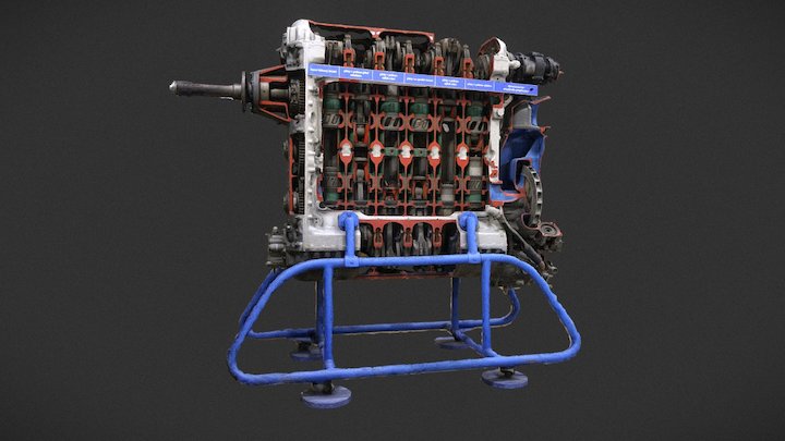 Diesel engine Junkers Jumo-205 – Gratis 3D-model STL